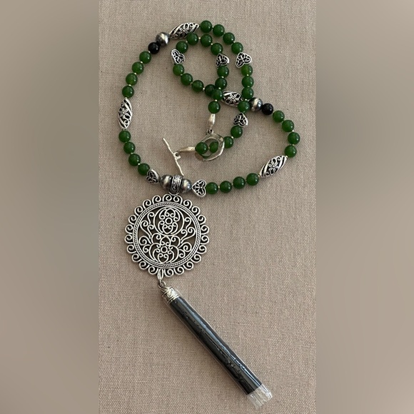 34 inch Agate Gemstone bead Necklace NWOT - Picture 8 of 14